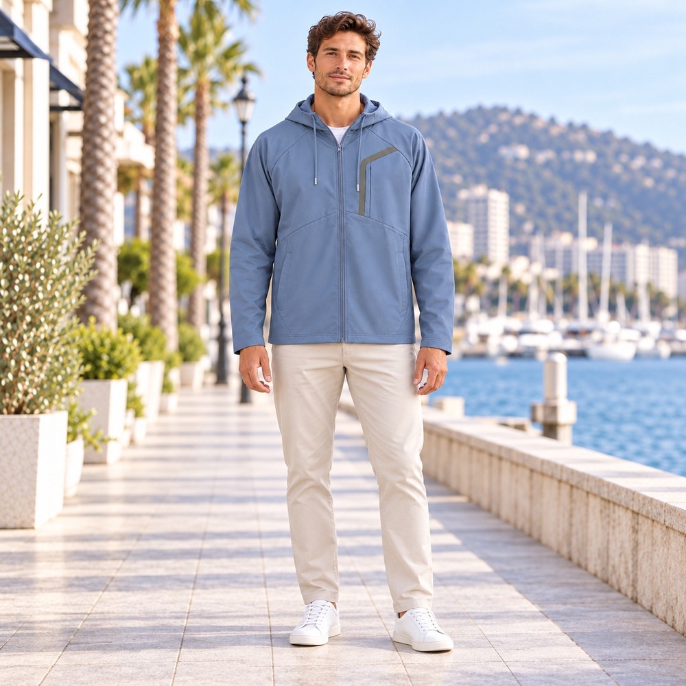 Under Armour Sportstyle Woven Jacket Men's L Blue Hooded NWT 1388014